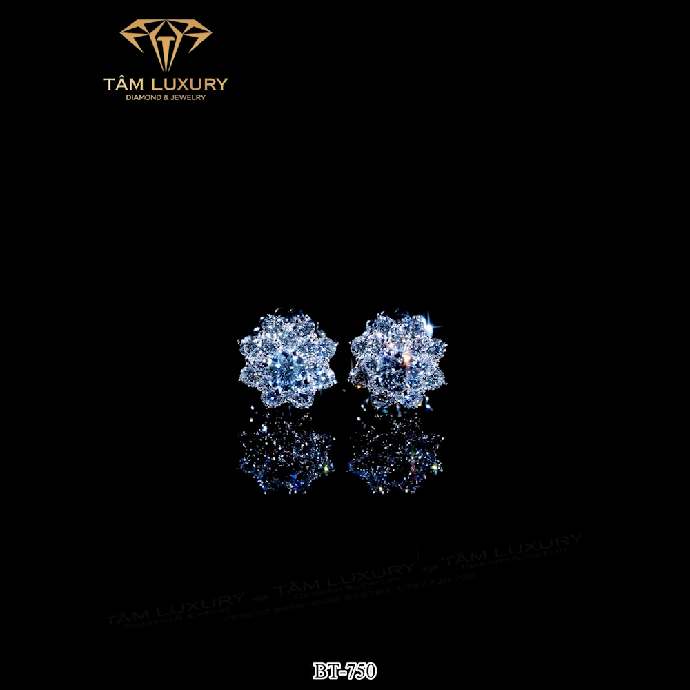 Top bông tai Kim cương được yêu thích “Radiant” – Mã BT750