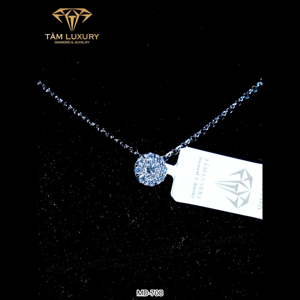 Mặt dây chuyền kim cương vàng ý 750 “Beauty” – Mã MD708