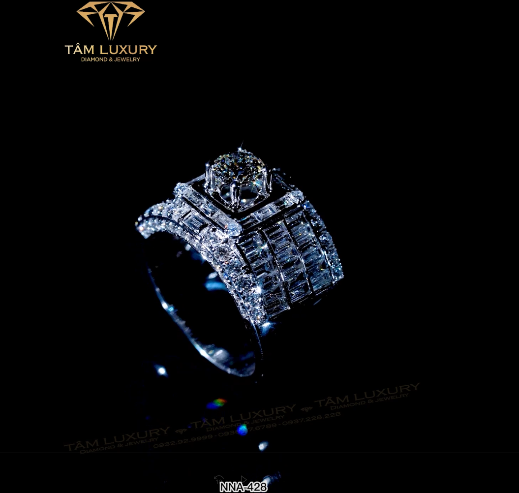 Mẫu Nhẫn kim cương vàng “Hoàng hôn“ – Mã NNA428