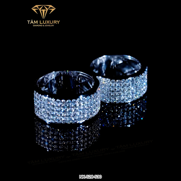 Nhẫn cặp kim cương vàng ý  VVS+ “Jodie” – Mã NK528-530