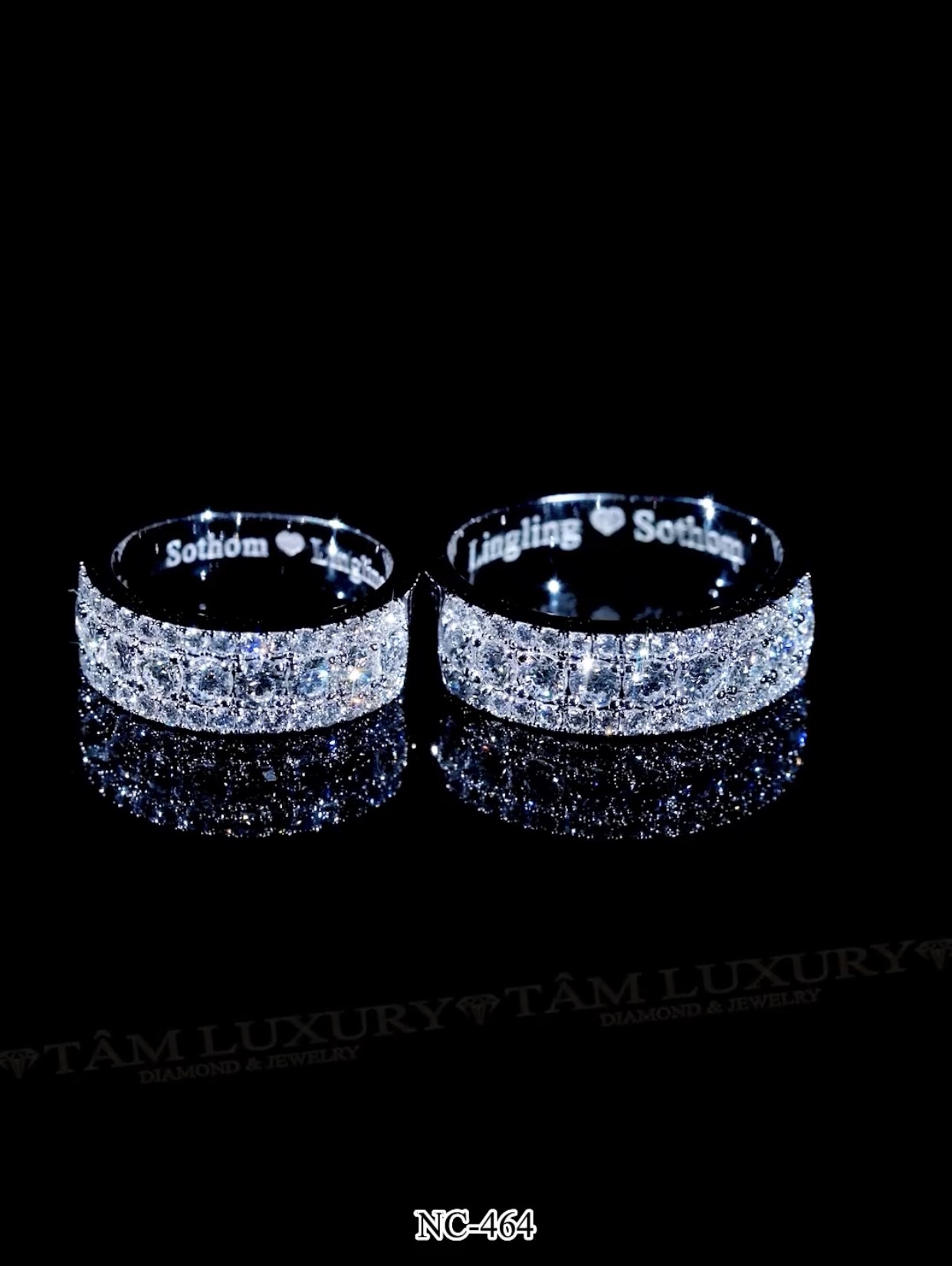 Nhẫn cưới vàng ý đính kim cương ” Eternal Ring” – Mã NC464
