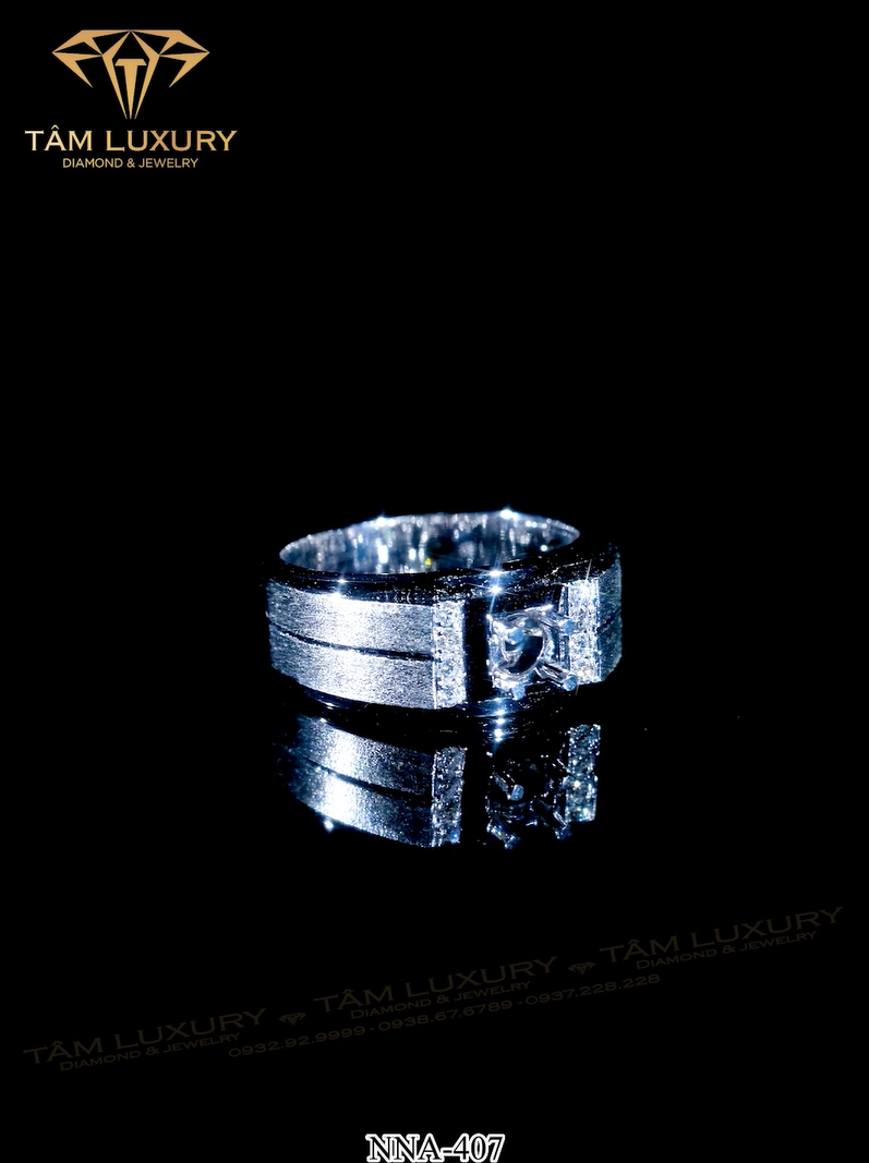 Nhẫn kim cương nam vàng 750 Decisve - Mã NNA407 hình ảnh 4