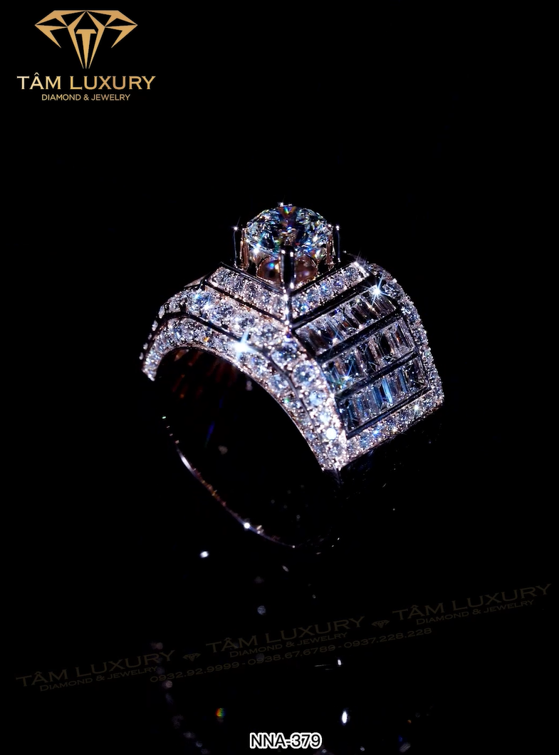 Nhẫn nam kim cương Chiseled - Mã NNA379 hình ảnh 1