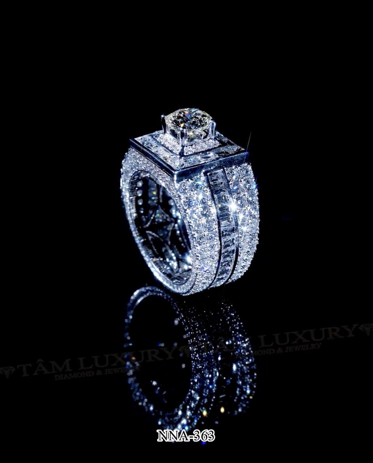 Siêu phẩm : Nhẫn nam kim cương full ” Richer Ring ” – Mã NNA363