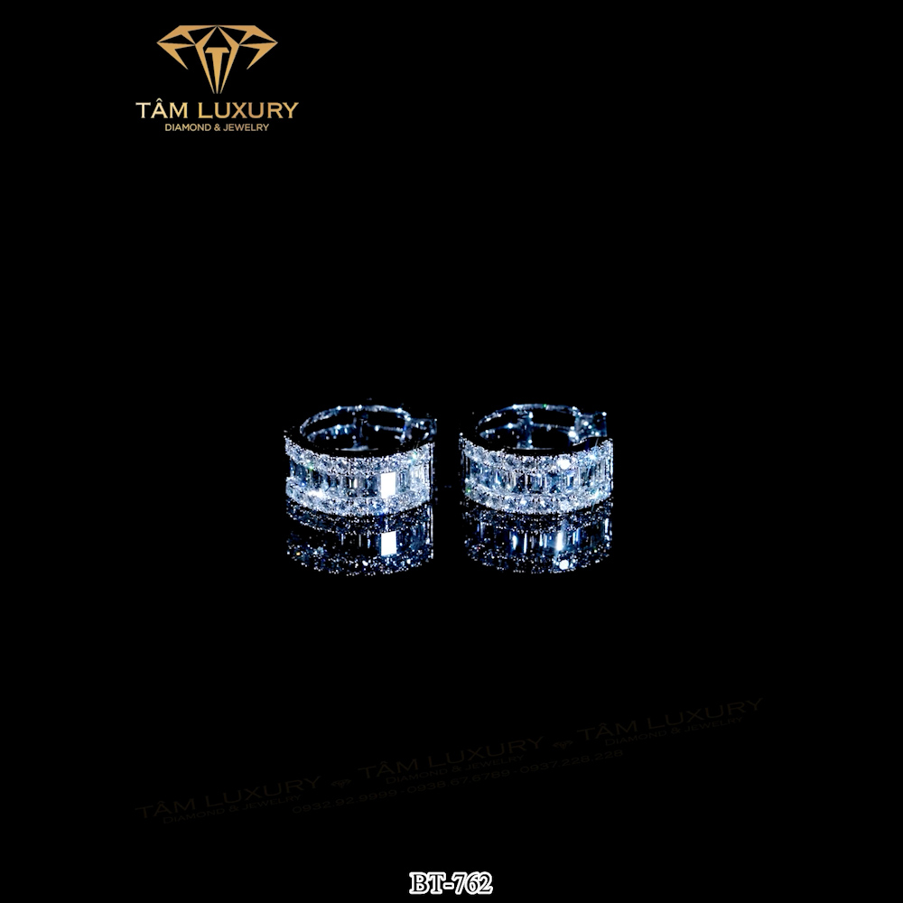 Bông tai Vàng Ý 750 Kim cương “Muriel” – Mã BT762