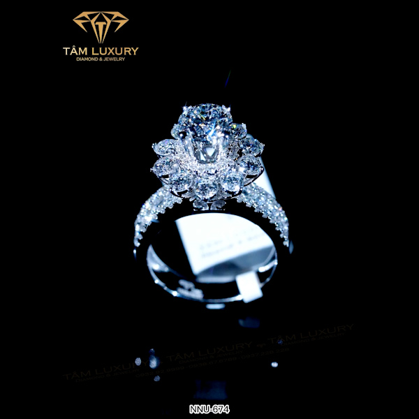 Nhẫn nữ kim cương vàng ý “Grand” – Mã NNU674