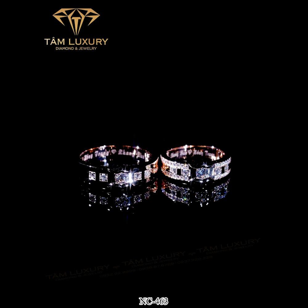 Siêu phẩm Nhẫn cặp kim cương “Elegant” – Mã NC463