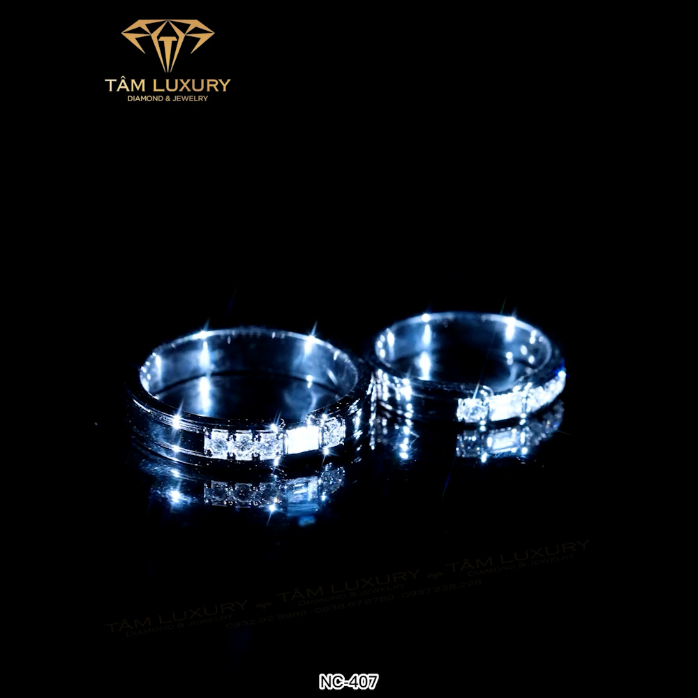 Top 3 Nhẫn cặp kim cương “Glowing” – Mã NC407