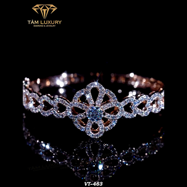 Vòng tay vàng ý kim cương “Plush” – Mã VT463