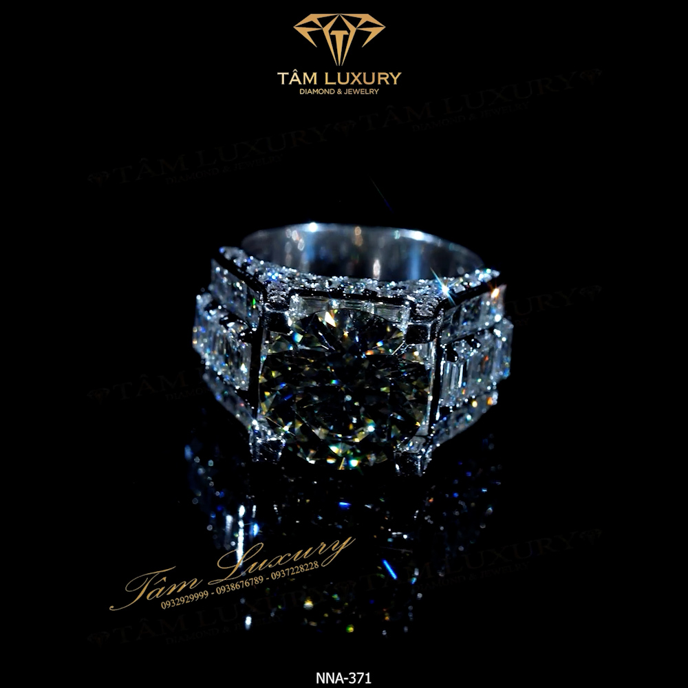 Nhẫn Kim cương nam vàng ý 750 “Hubert”- Mã NNA371