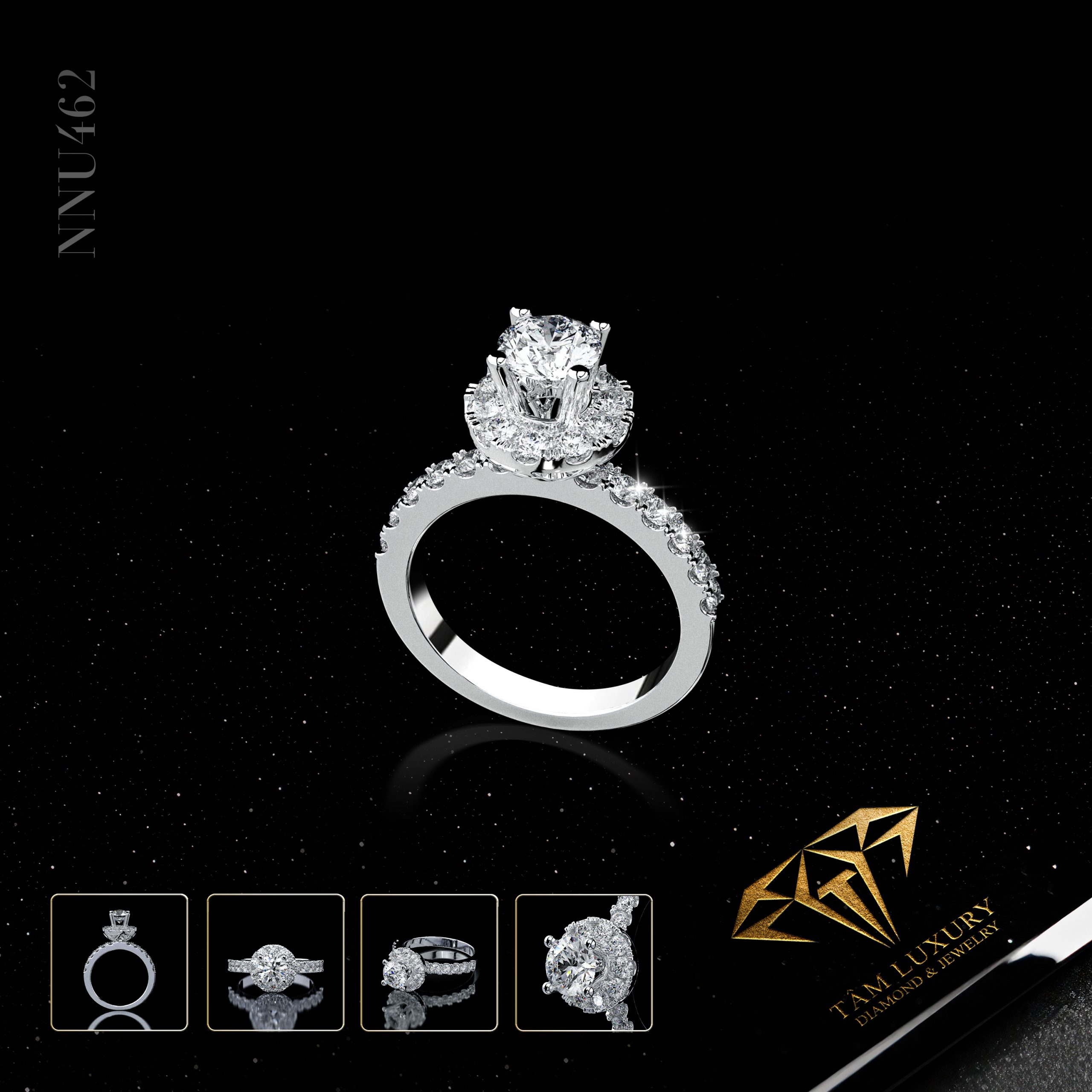 Nhẫn Kim cương nữ được yêu thích “Ophelia”- Mã NNU462