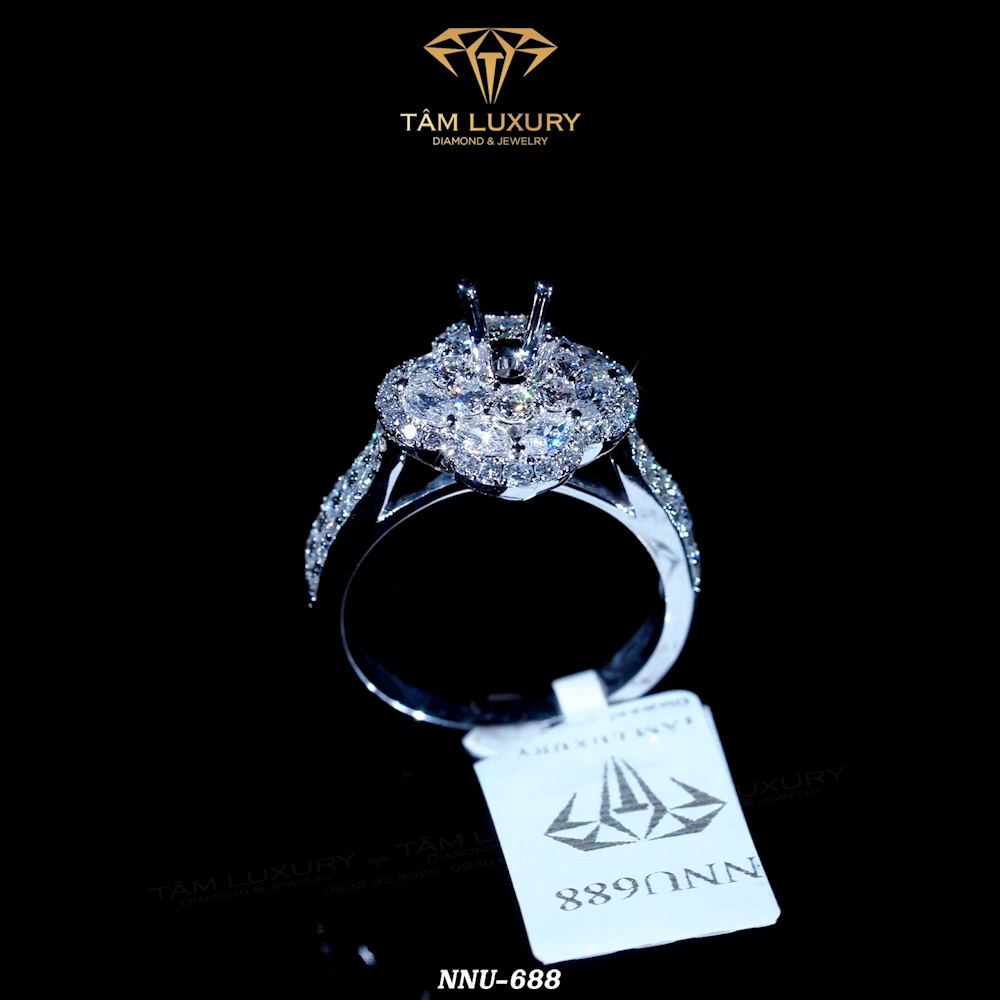 Nhẫn nữ kim cương VVS+ “Elain”- Mã NNU688