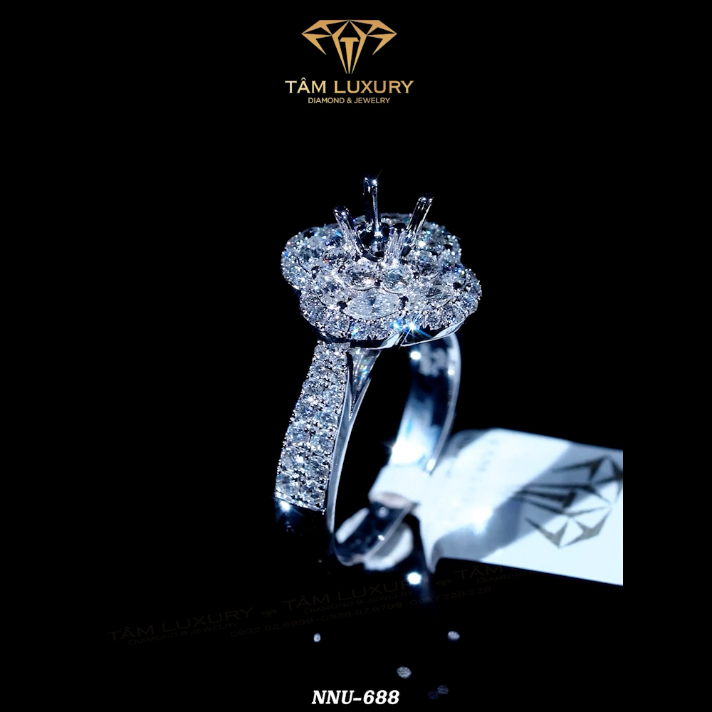 Nhẫn nữ kim cương VVS+ “Elain”- Mã NNU688