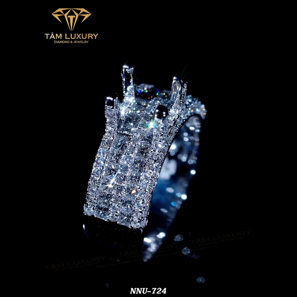 Nhẫn kim cương nữ vàng ý 750 “Gladys”- Mã NNU724