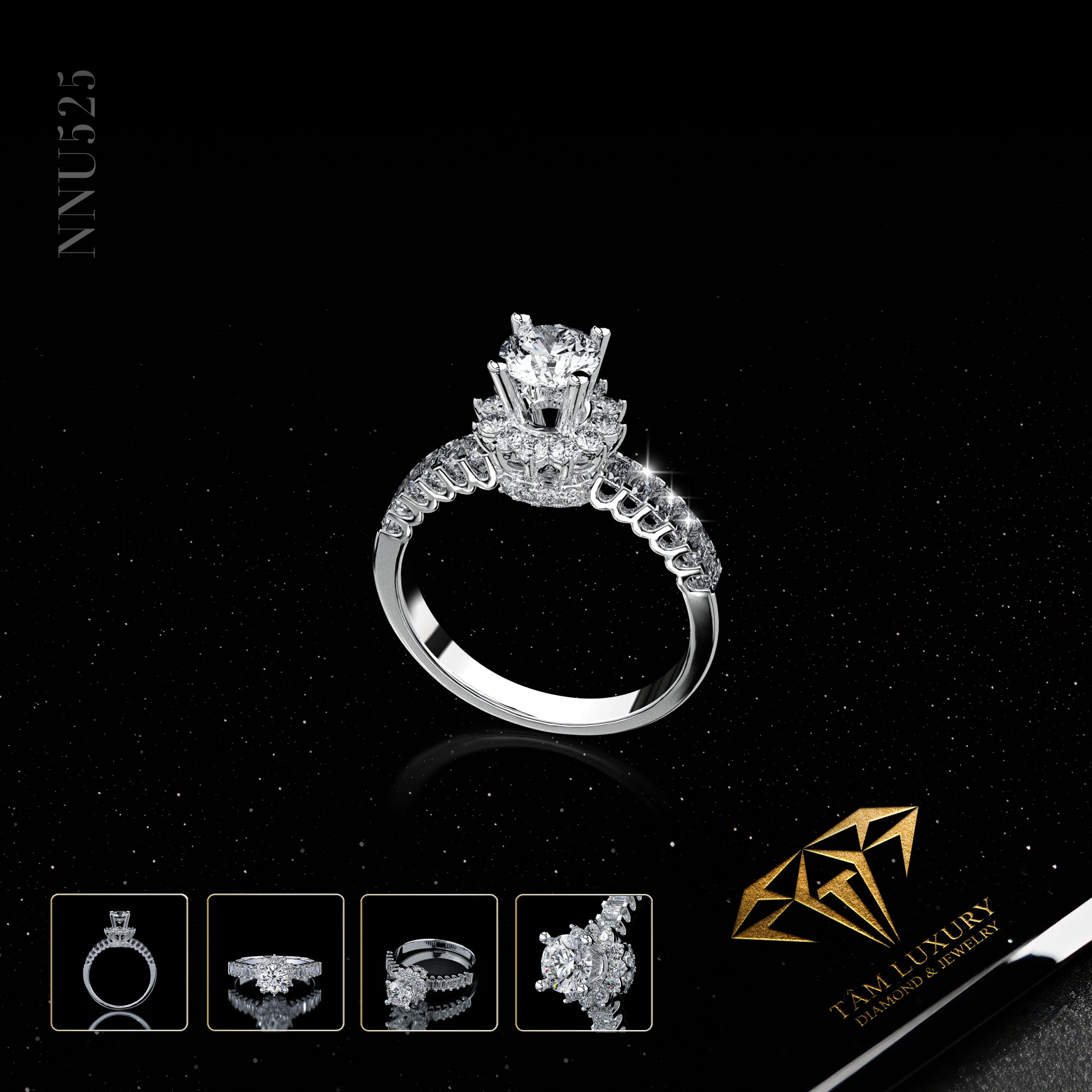 Nhẫn nữ kim cương VVS+ “Transcendent”- Mã NNU525