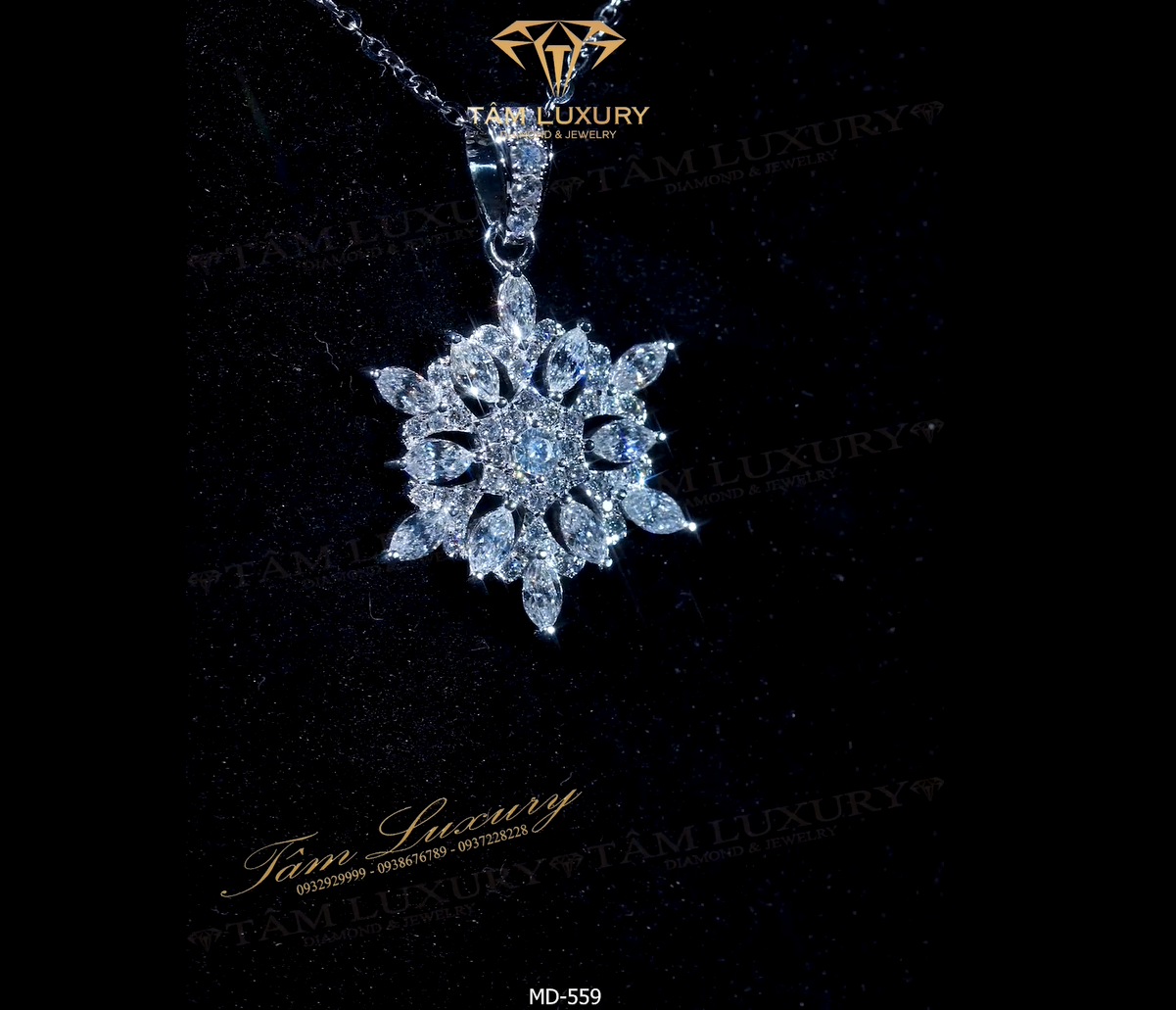 Mặt dây chuyền kim cương vàng ý 750 “Amanda” – Mã MD559