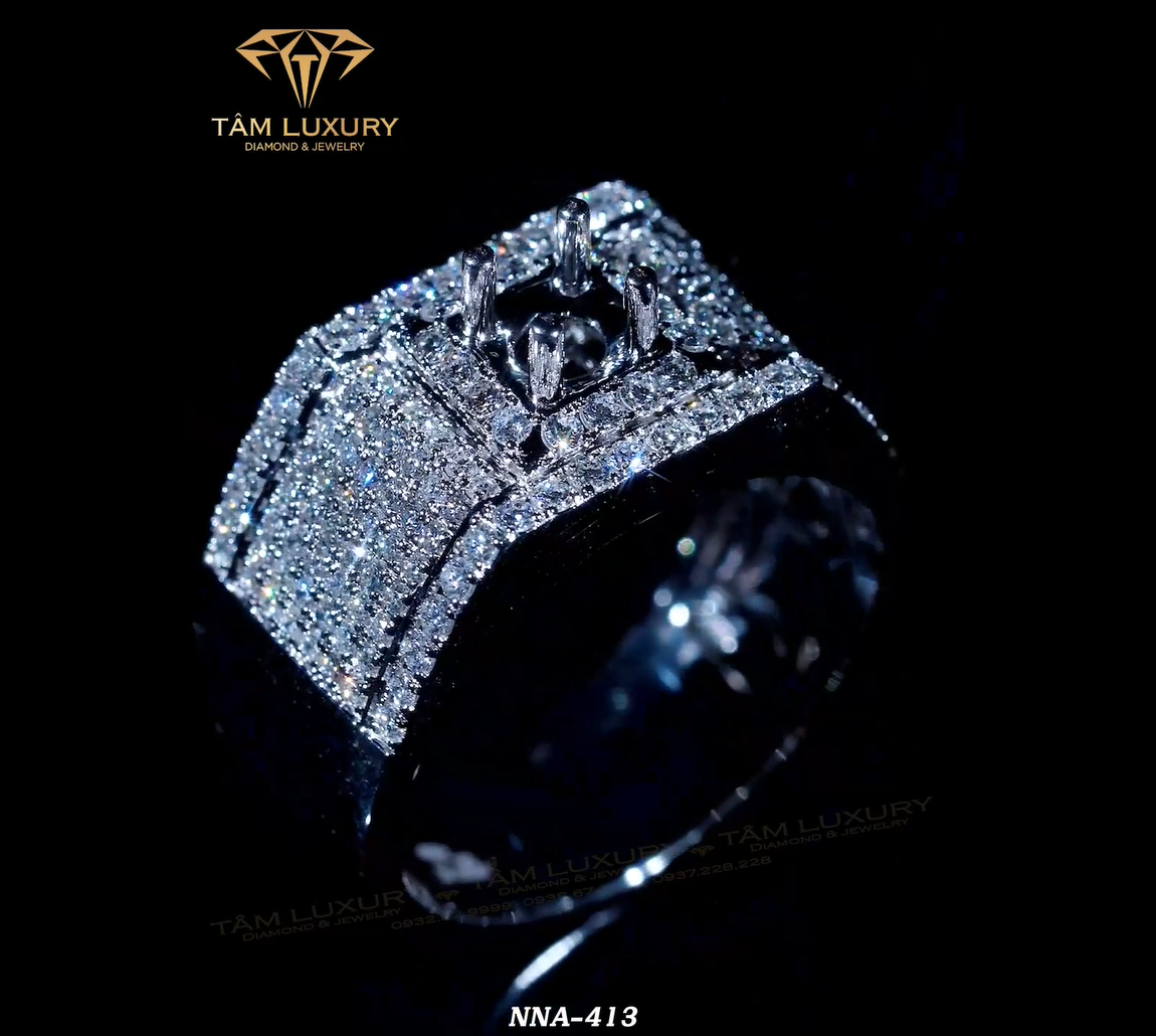 Nhẫn kim cương nam vàng ý 750 “Ryan” – Mã NNA413