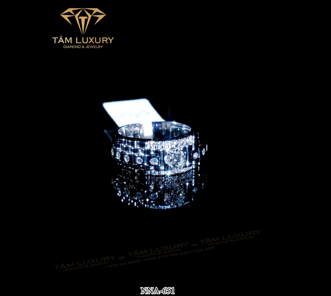 Nhẫn kim cương nam vàng ý 750 “Stronger” – Mã NNA651
