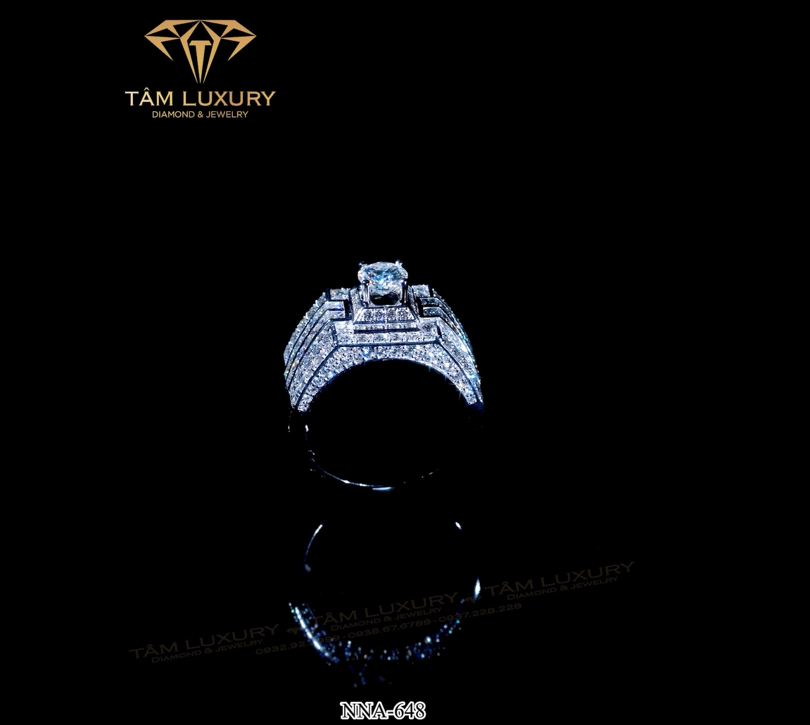 Nhẫn kim cương nam vàng ý 750 VVS+ Devil - Mã NNA648 hinh 5