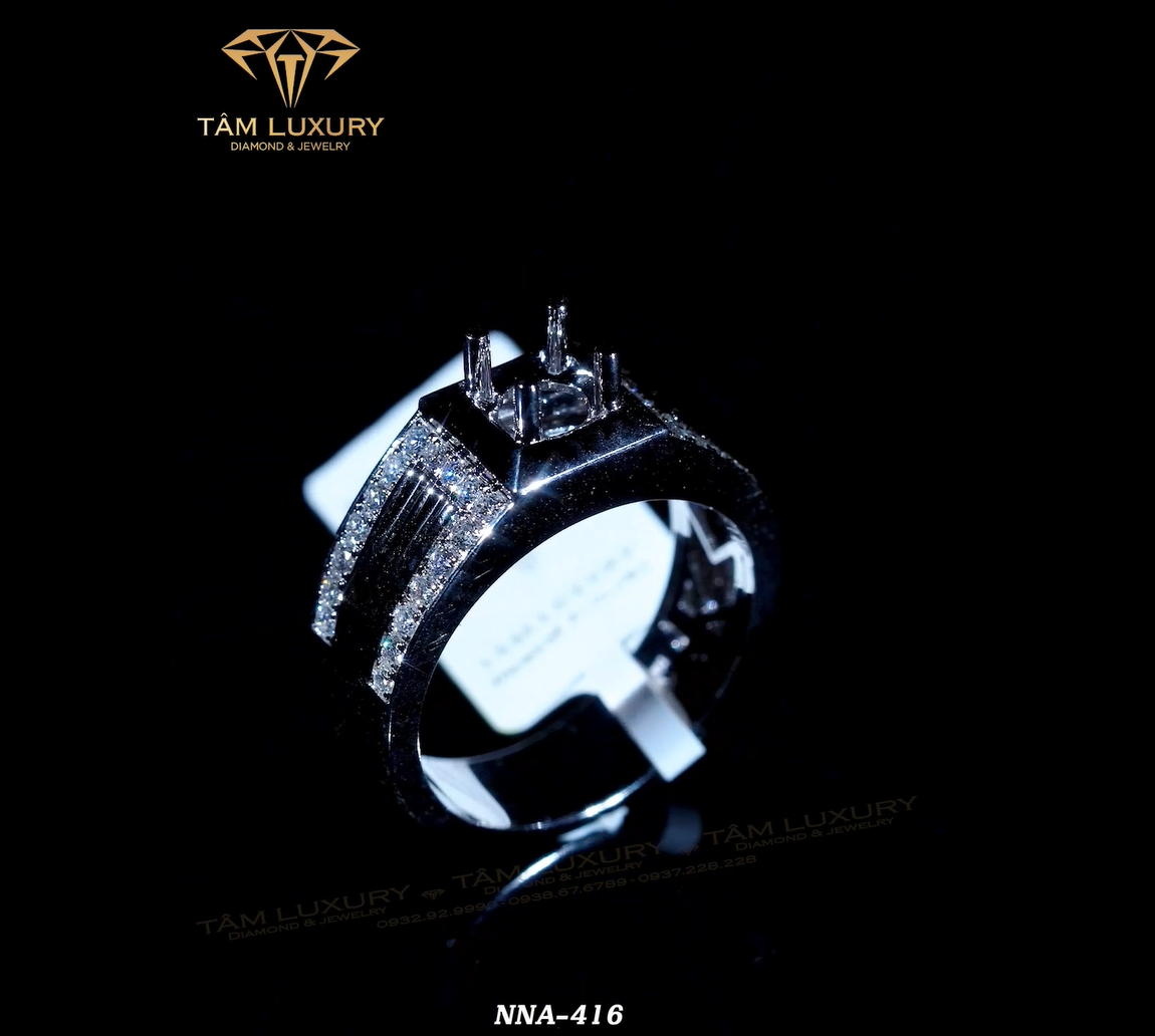 Nhẫn kim cương nam vàng ý 750 VVS+ “Leroy” – Mã NNA416