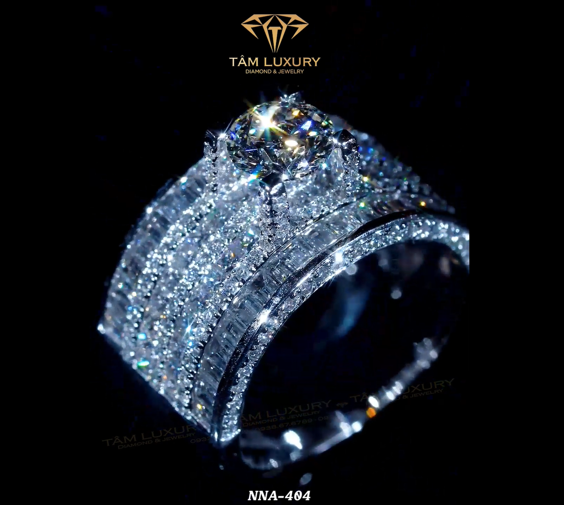 Nhẫn nam kim cương VVS+ “Helene” – Mã NNA404