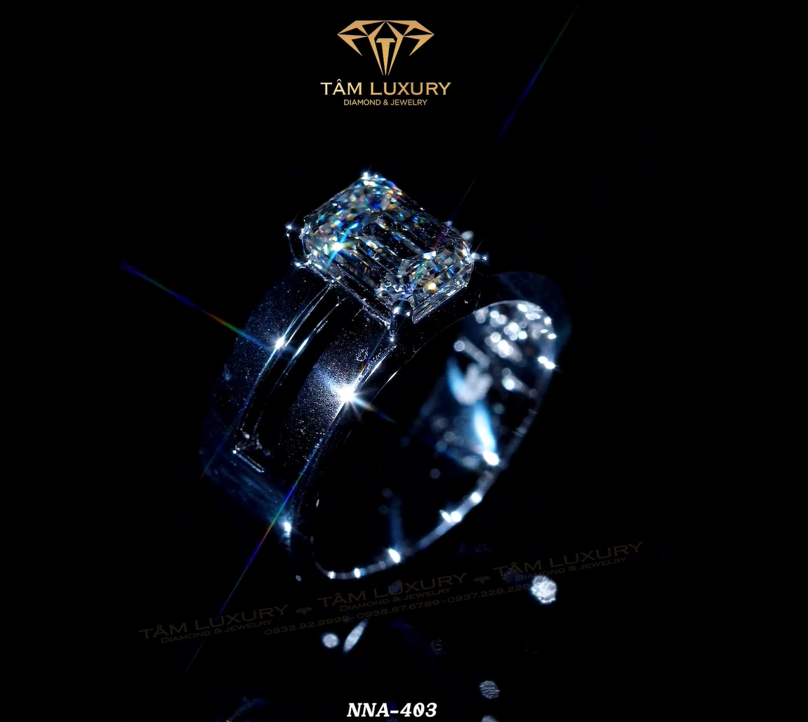 Nhẫn nam kim cương vàng ý VVS+ “Alix” – Mã NNA403