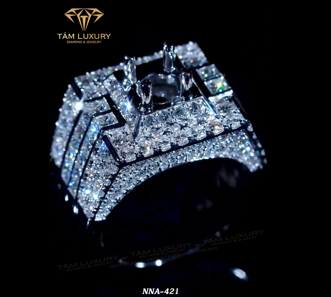 Siêu phẩm nhẫn kim cương nam 750 VVS+ “Frederick” – Mã NNA421