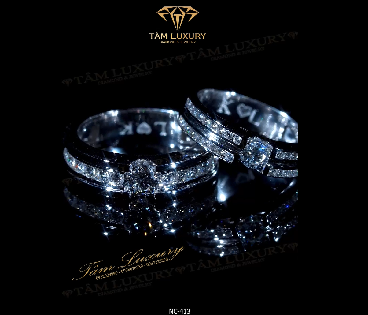 Nhẫn cặp kim cương vàng ý Winner - Mã NC413 hinh 1