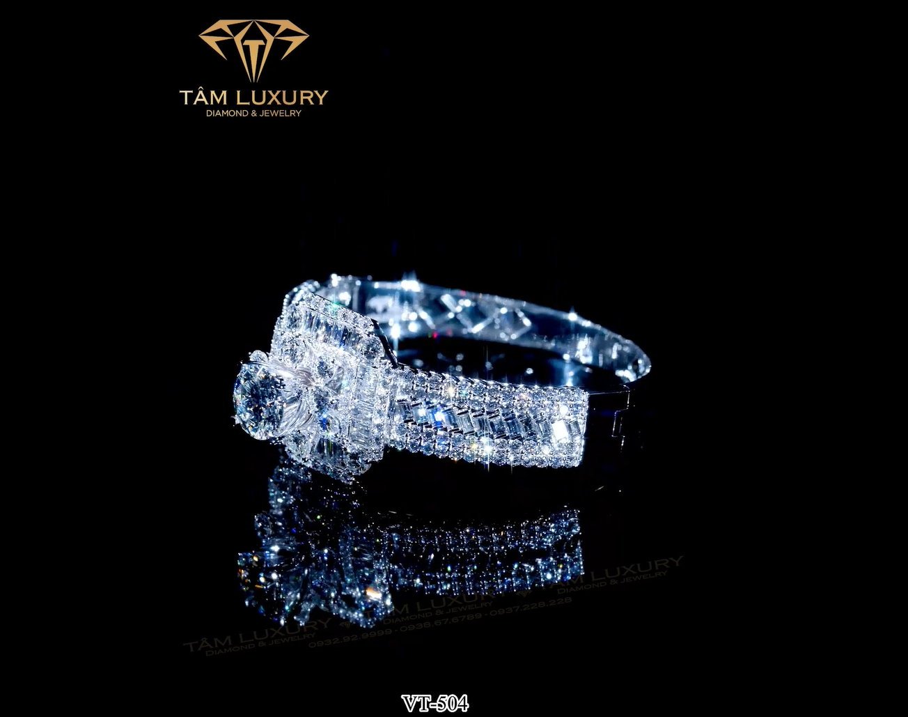 Top siêu phẩm vòng tay kim cương Mine - Mã VT504 hinh 3