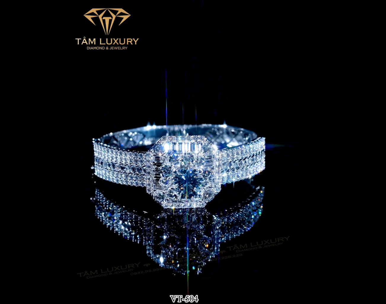 Top siêu phẩm vòng tay kim cương Mine - Mã VT504 hinh 4