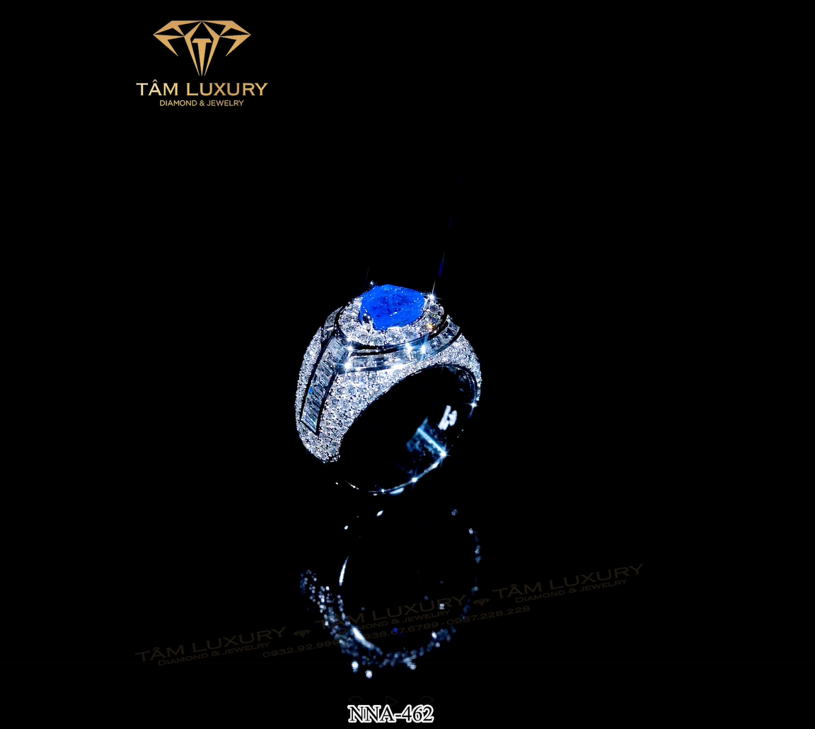 Nhẫn kim cương xanh