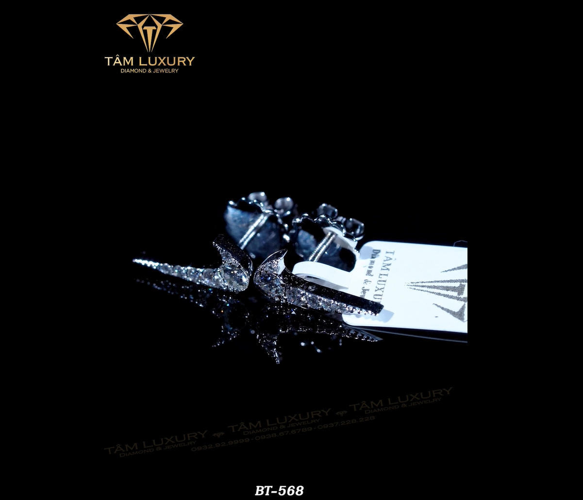 Thông tin cơ bản Bông tai kim cương vàng 750 Adeline - Mã BT568 hinh1