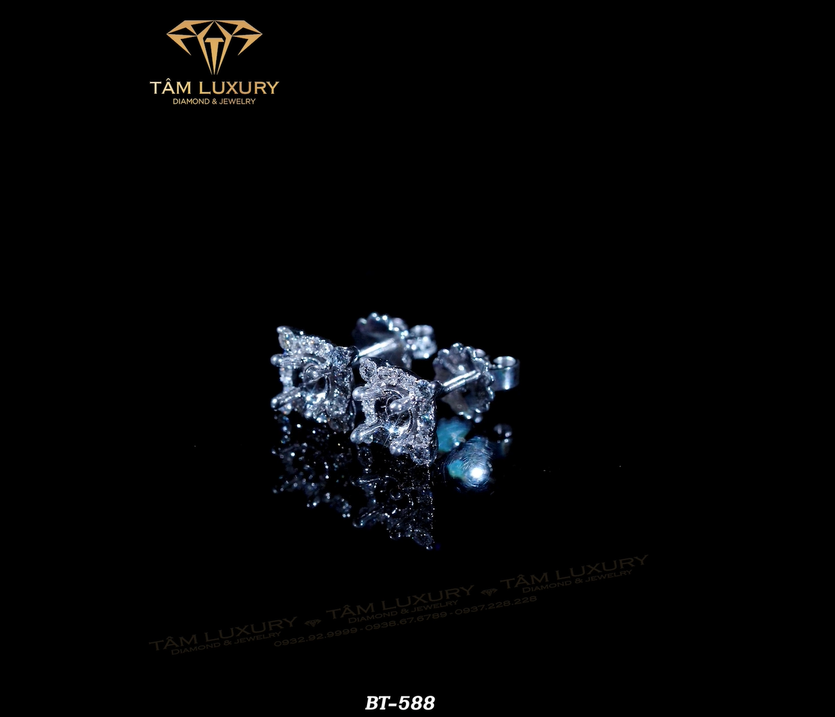 Thông tin cơ bản Bông tai kim cương vàng 750 Chantel - Mã BT588 ihnh3
