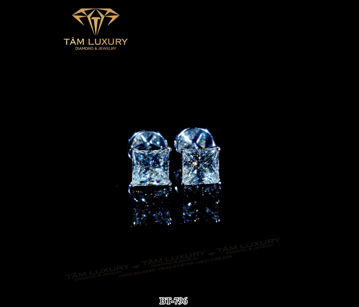 Bông tai kim cương vàng 750 “Cléméntine” – Mã BT796