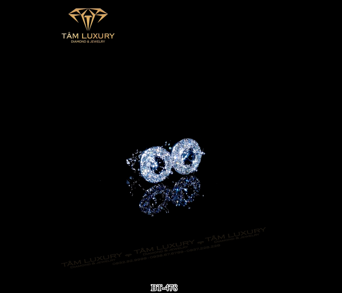 Thông tin cơ bản Bông tai kim cương vàng 750 Richmon - Mã BT478 hinh 1