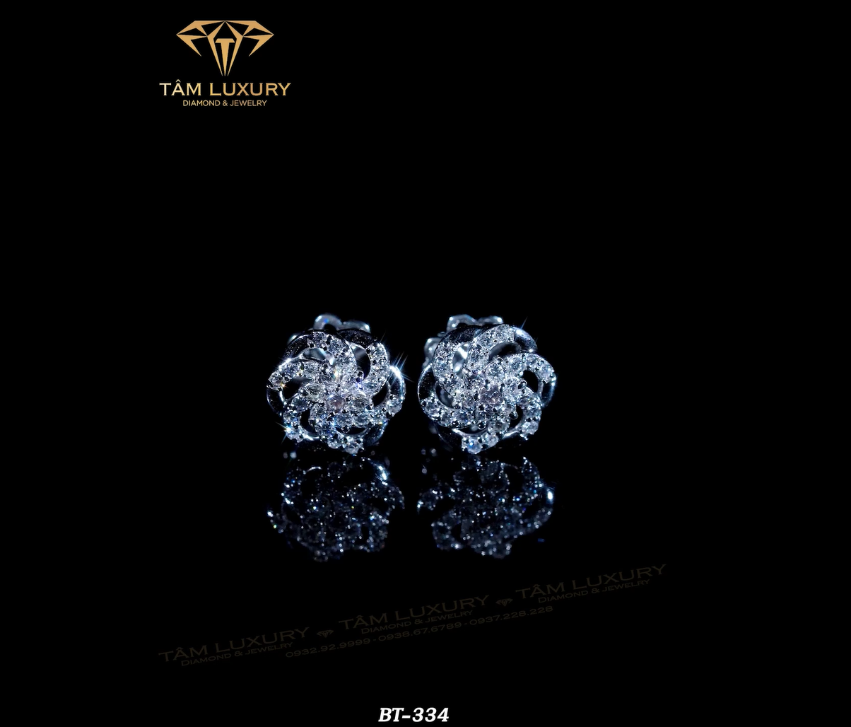 Bông tai kim cương vàng ý 750 “Aimee” – Mã BT334