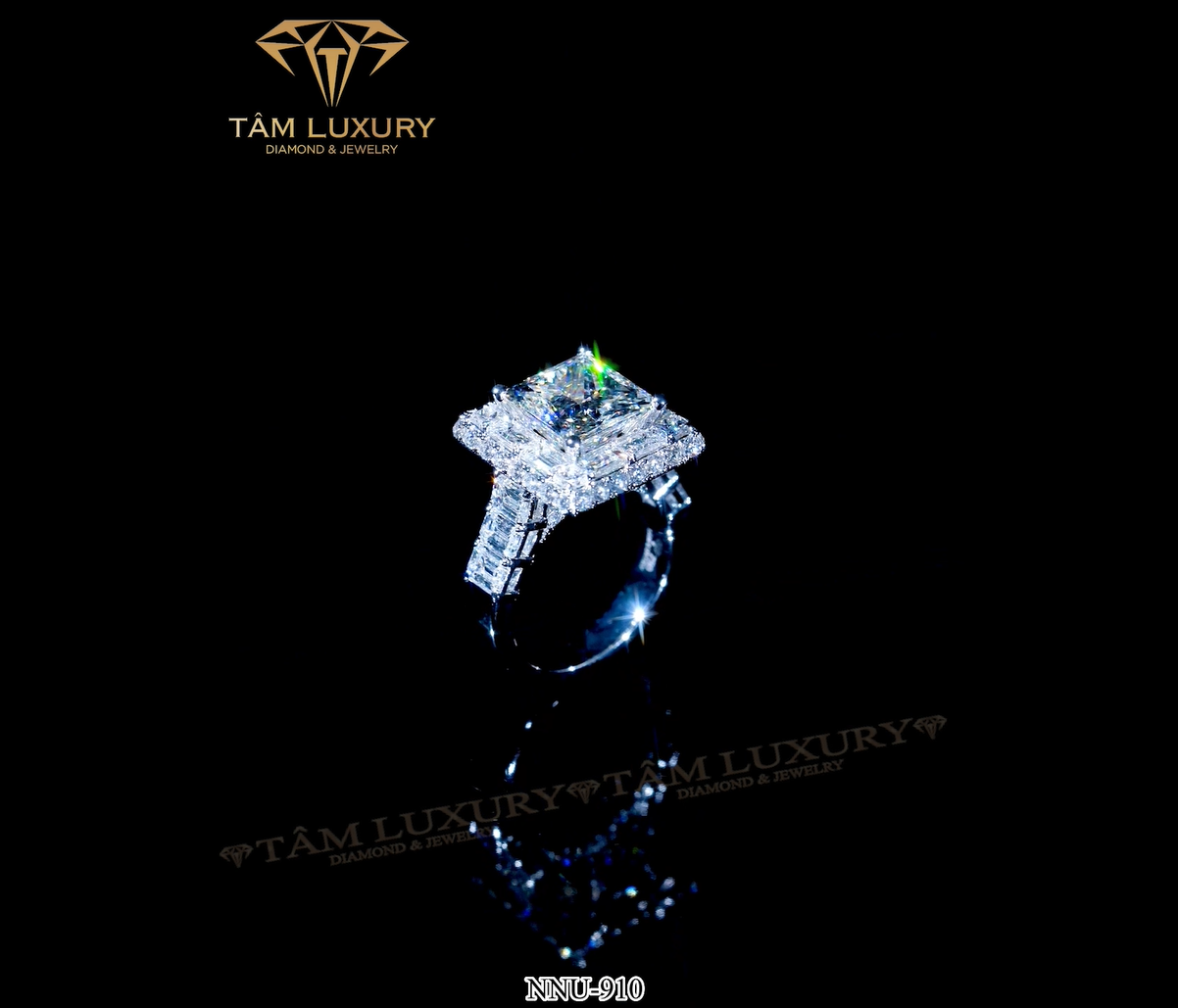 Nhẫn nữ vàng 750 đính kim cương “Katherine” – Mã NNU910