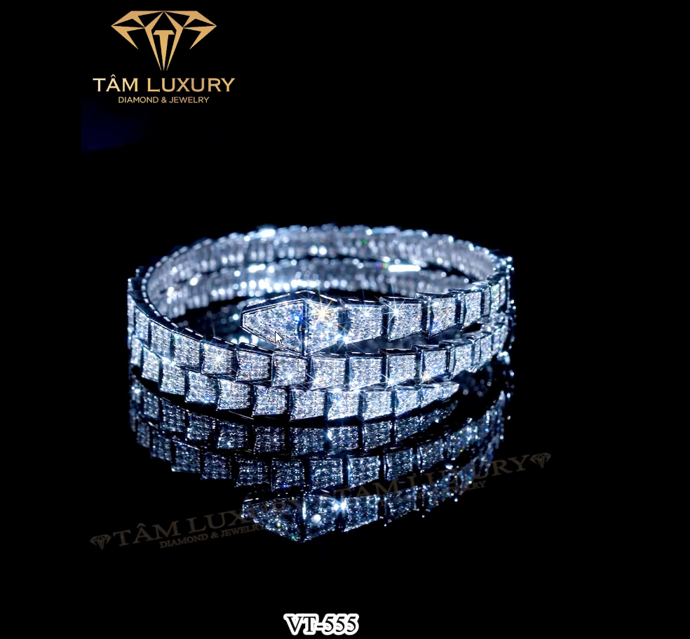 Vòng tay kim cương sang trọng bán chạy đầu năm 2024 VVS+ “Barista” – Mã VT555