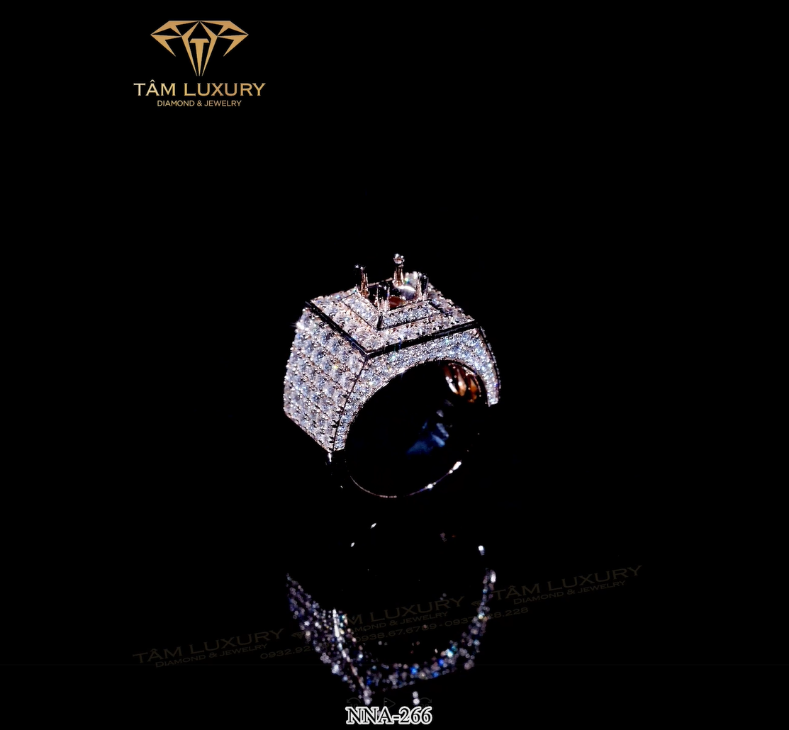 Siêu phẩm nhẫn nam hồng kim cương đầy lịch lãm 750 VSS+ "Flavio" - Mã NNA266