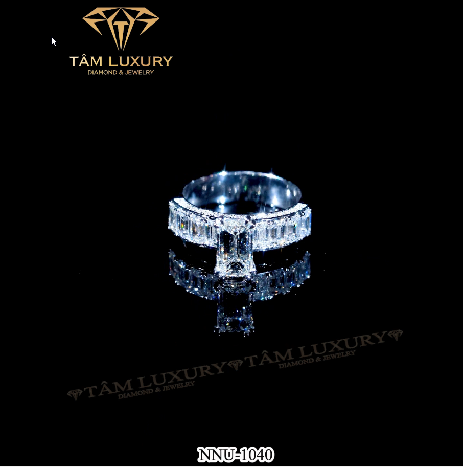 Nhẫn nữ vàng 750 đính kim cương thiên nhiên "Marrsyu" - Mã NNU1040