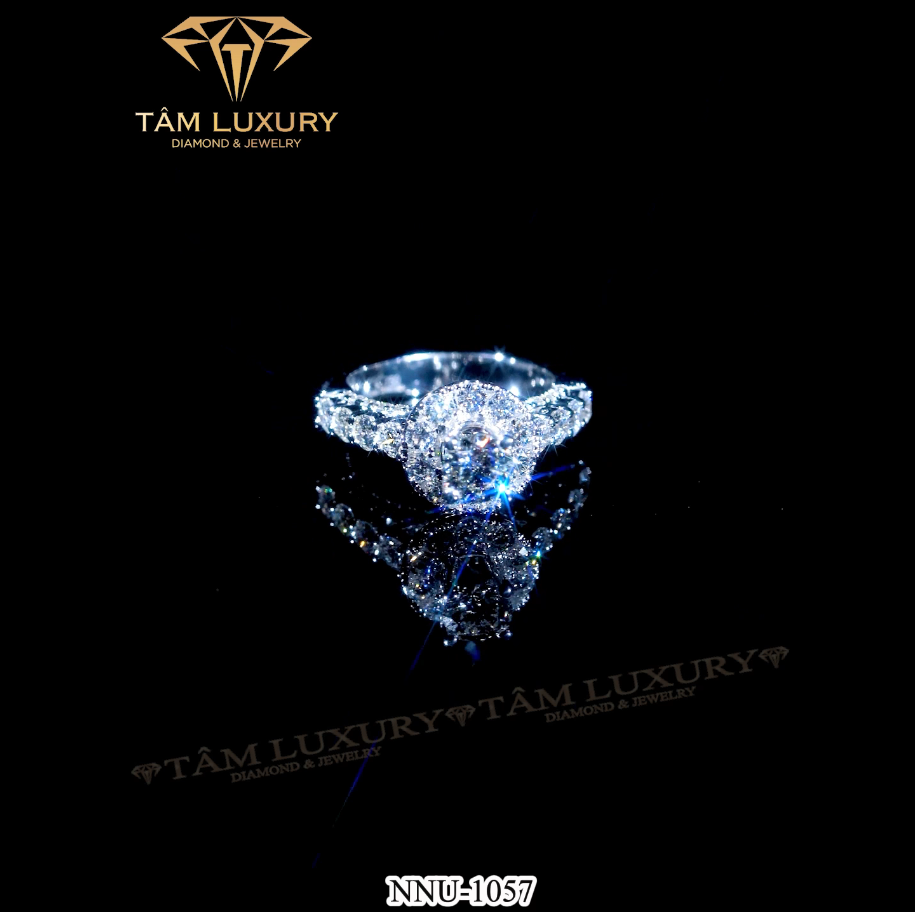 Nhẫn nữ vàng 750 đính kim cương VVS+ "Albedo" - Mã NNU1057 sang trọng