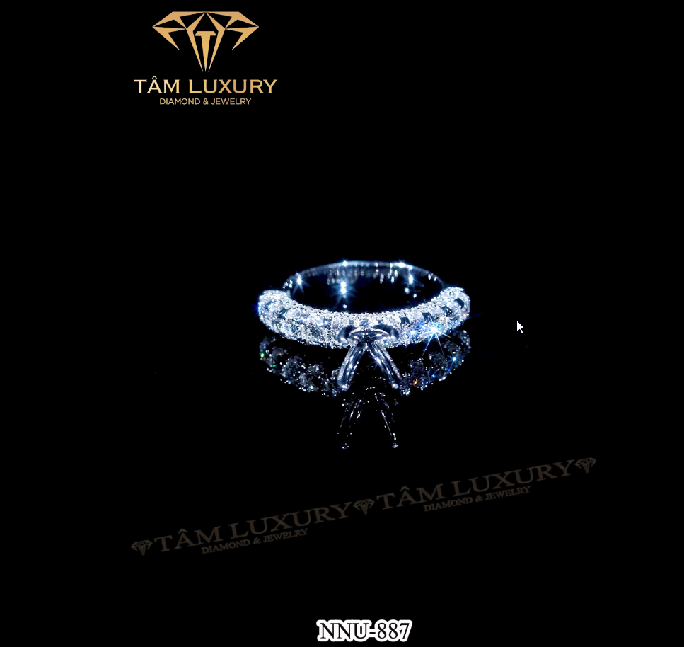 Nhẫn nữ vàng 750 đính kim cương thiên nhiên VVS+ "Ethelind" - Mã NNU887