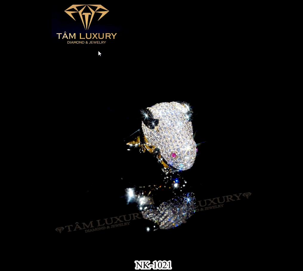 Nhẫn kết kim cương vàng ý 750 VVS+ “Rana” – Mã NK1021