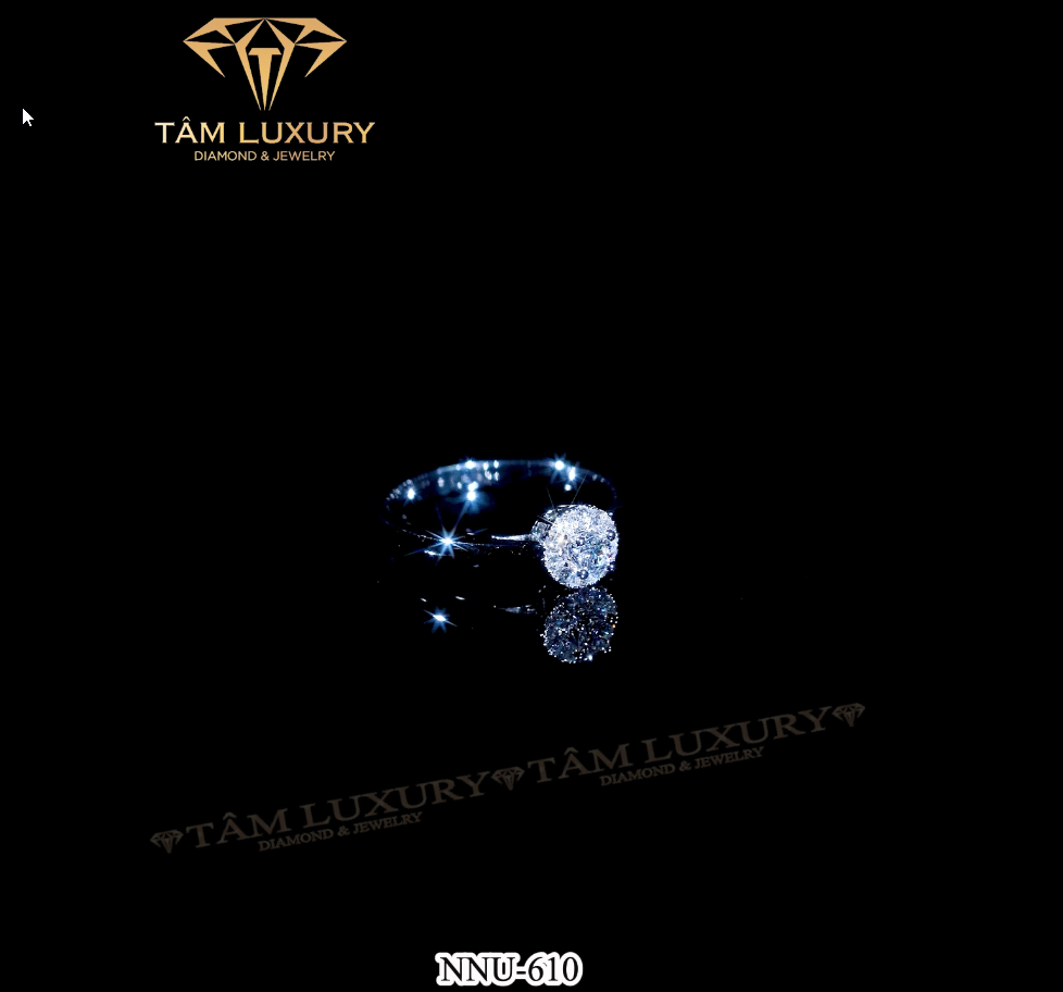 Nhẫn nữ vàng 750 đính kim cương thiên nhiên VVS+ "Luciana" - Mã NNU610 sang trọng