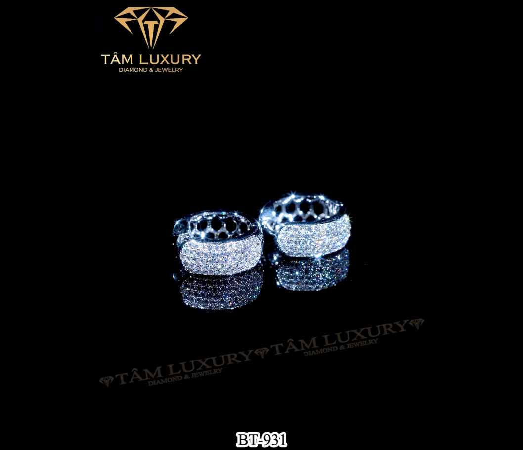 Bông tai kim cương vàng 750 chuẩn VVS+ “Izusane” – Mã BT931
