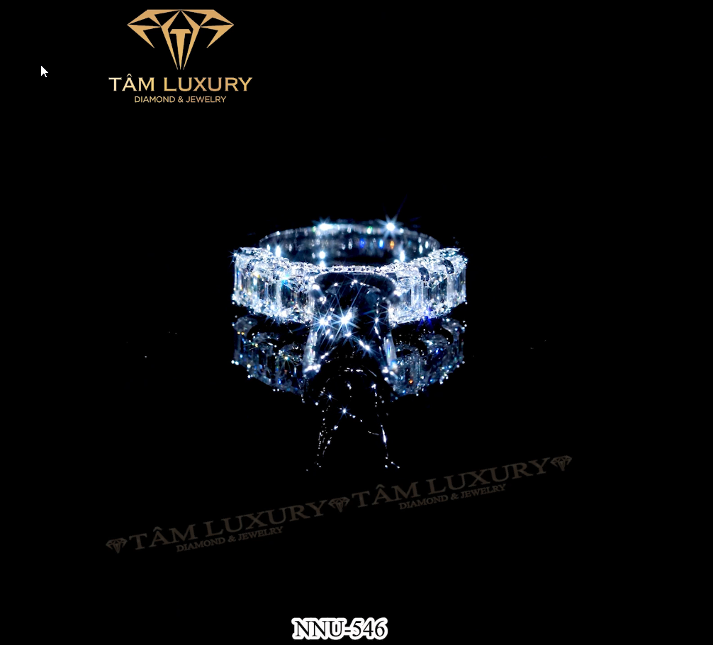 Nhẫn nữ vàng 750 đính kim cương VSS+ "Mornaco" - Mã NNU546