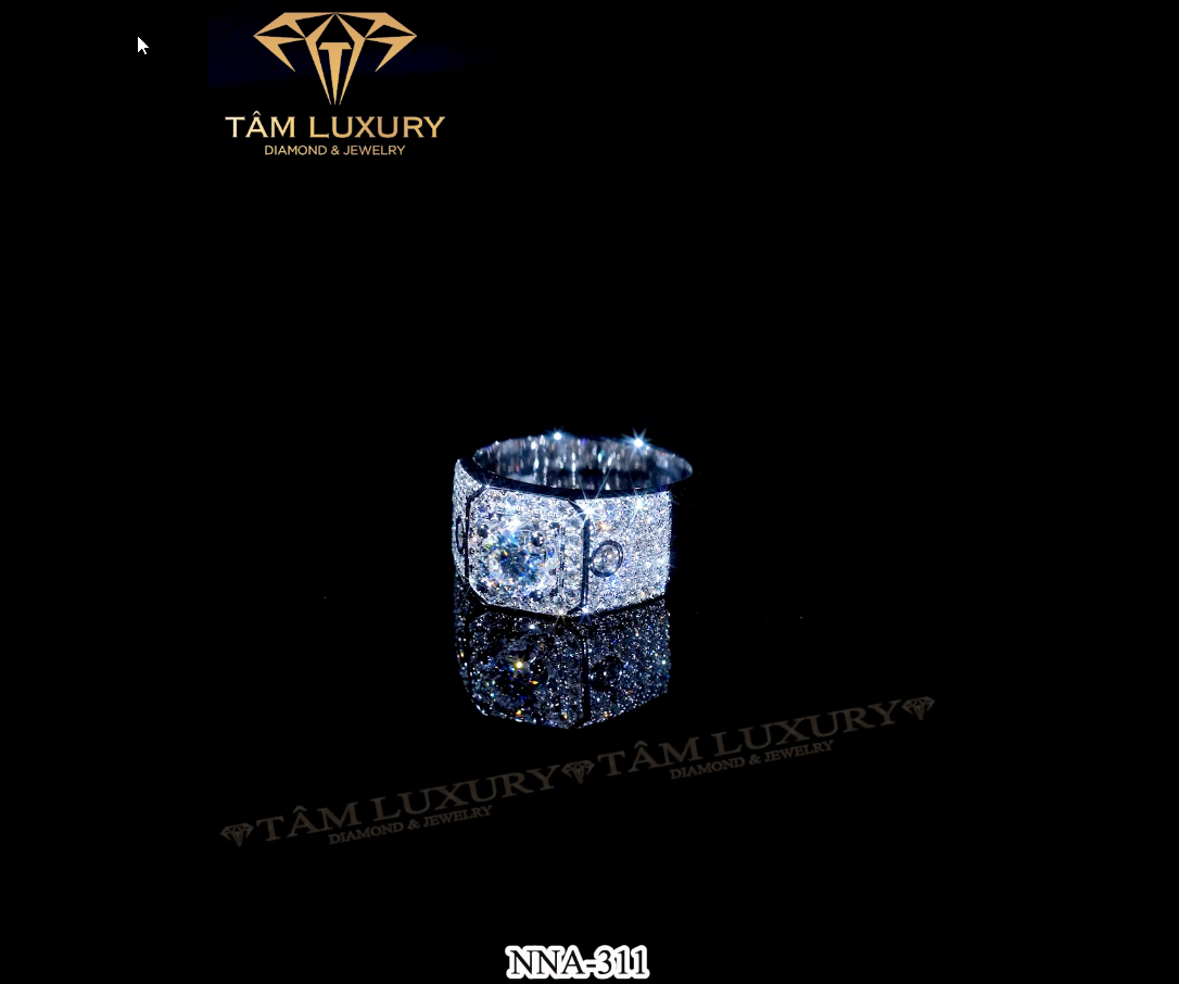 Top nhẫn kim cương nam vàng 750 VVS+ được yêu thích nhất đầu năm 2024 "Lauriel" - Mã NNA311