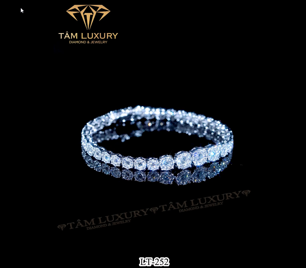 Lắc tay kim cương vàng ý 750 VVS+ "Askhan" - Mã LT252