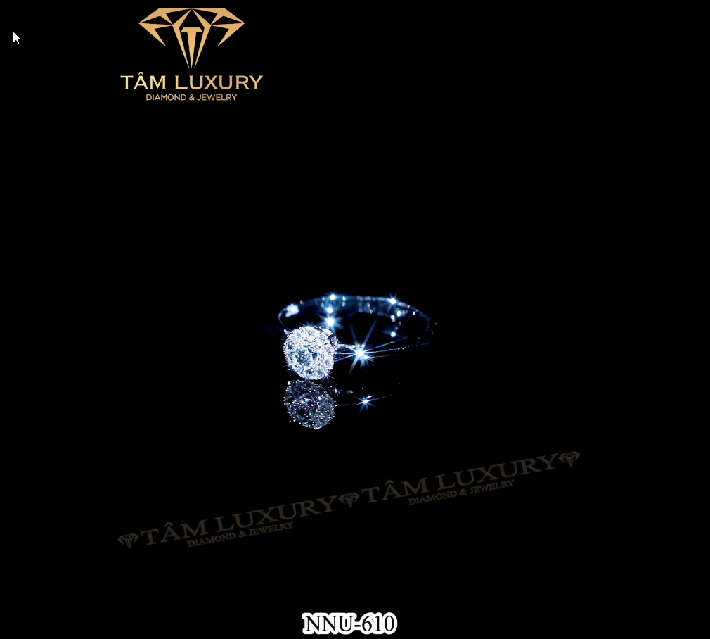 Nhẫn nữ vàng 750 đính kim cương thiên nhiên VVS+ "Luciana" - Mã NNU610 sang trọng