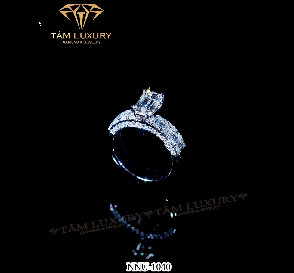 Nhẫn nữ vàng 750 đính kim cương thiên nhiên "Marrsyu" - Mã NNU1040